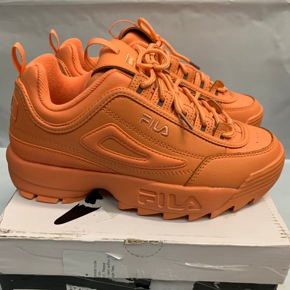 orange fila sneakers